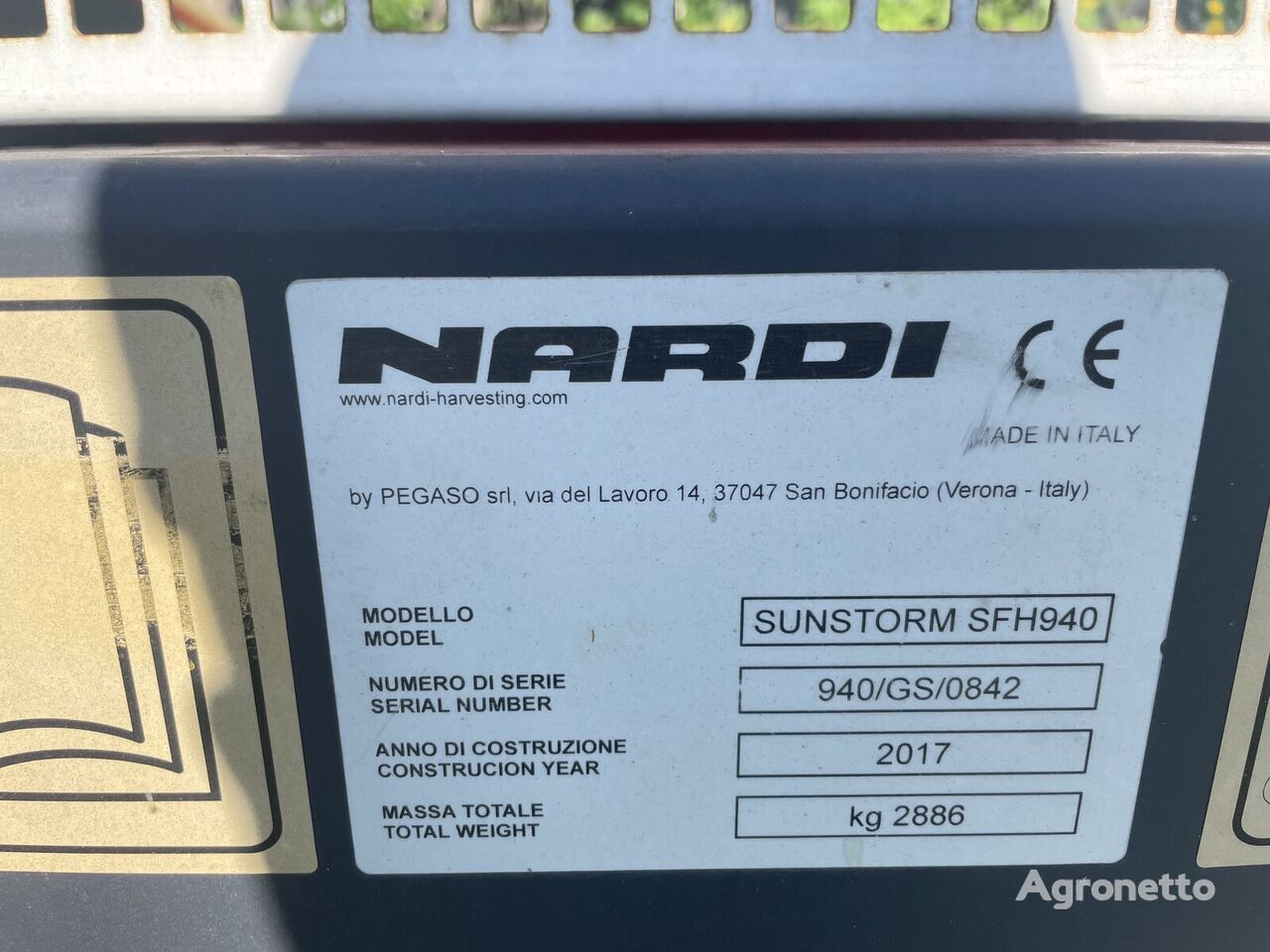 адаптер за жетва на сончоглед NARDI 940